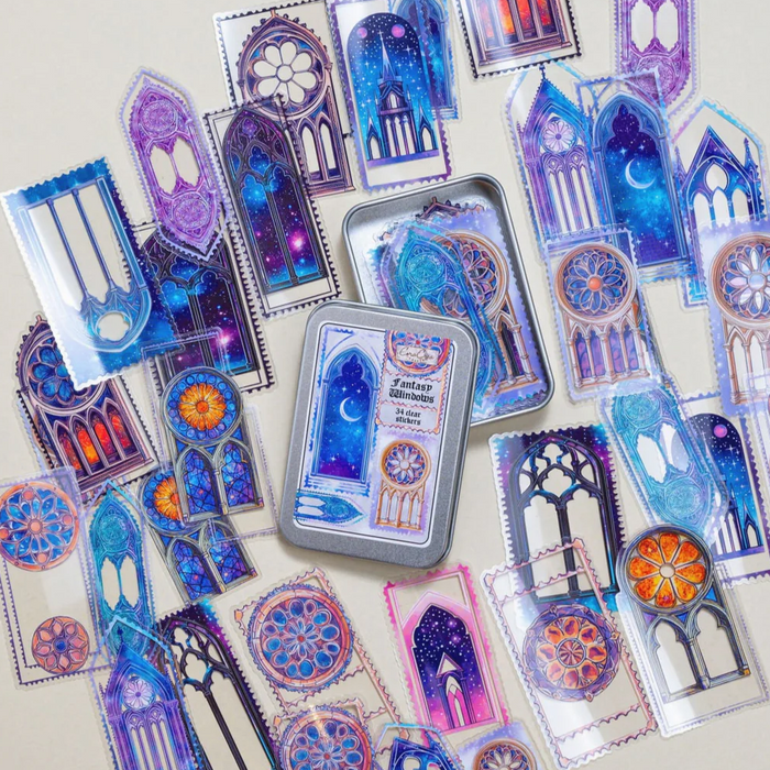 Atlas Stationers - CoraCreaCrafts Sticker Box - Fantasy Windows - Stickers - Image 2