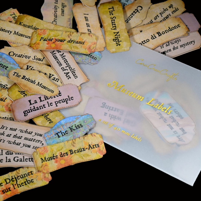 Atlas Stationers - CoraCreaCrafts Sticker Pack - Museum Labels - Stickers