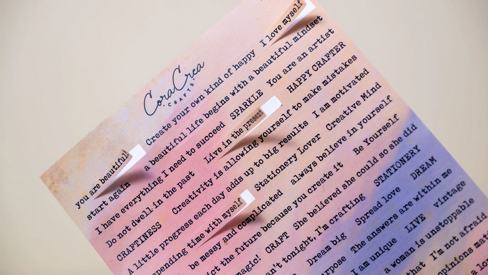 Atlas Stationers - CoraCreaCrafts Sticker Sheet - Affirmations - Stickers - Image 2