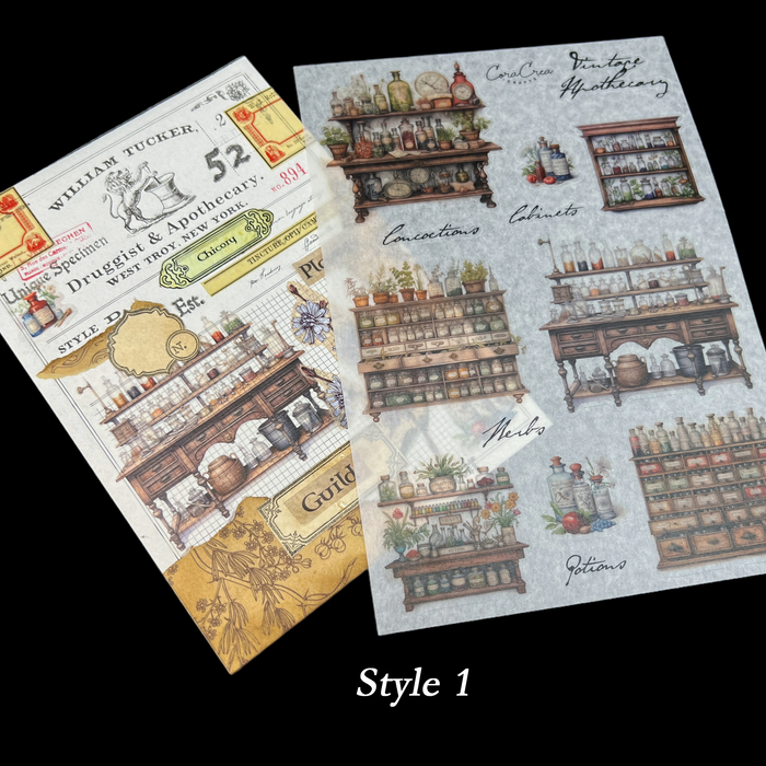 Atlas Stationers - CoraCreaCrafts Sticker Sheet - Apothecary - Stickers - Image 3
