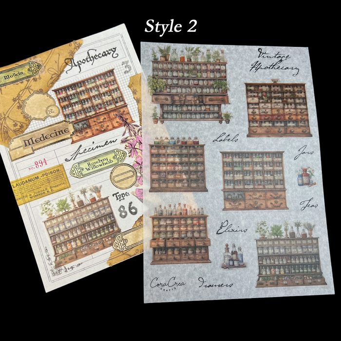 Atlas Stationers - CoraCreaCrafts Sticker Sheet - Apothecary - Stickers - Image 4