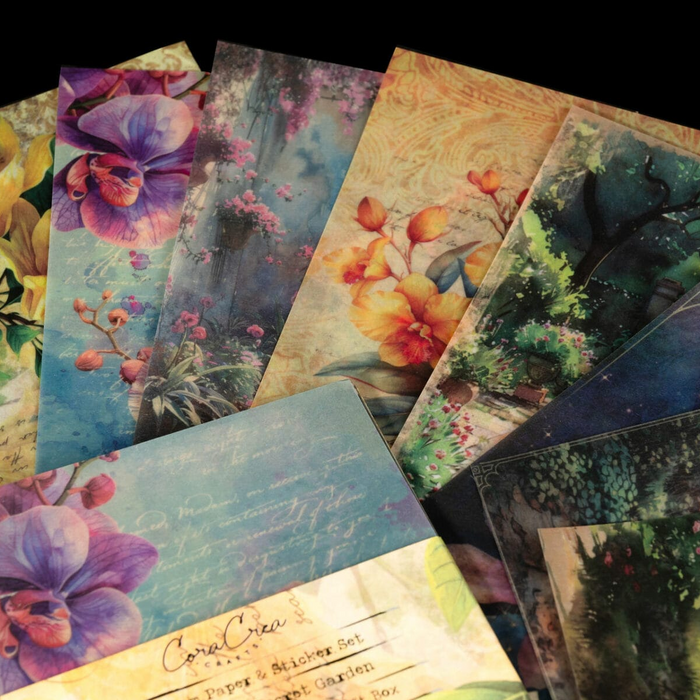 Atlas Stationers - CoraCreaCrafts Sticker & Vellum Paper Set - Secret Garden - Stickers - Image 2