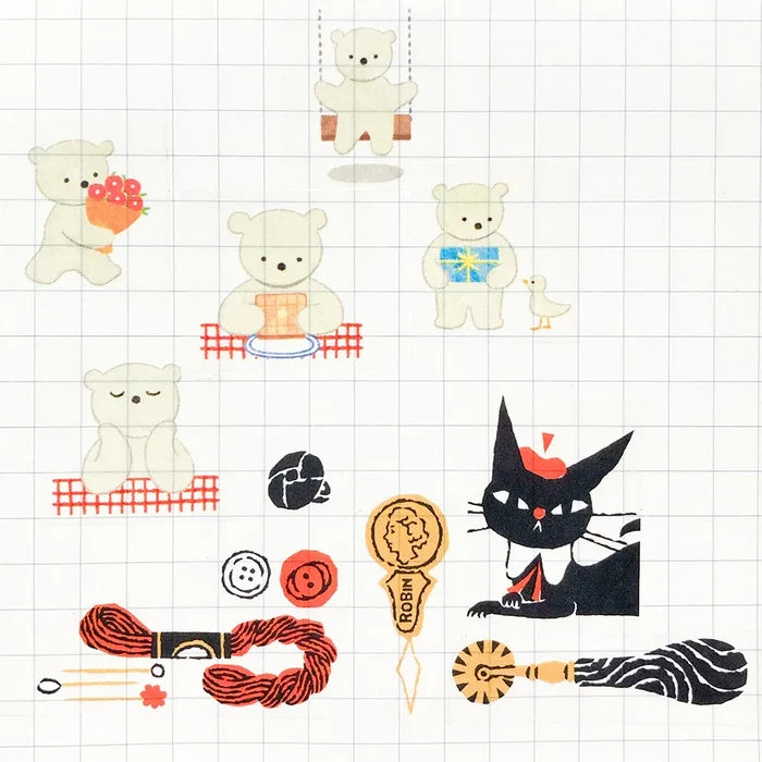 Cozyca | Kuroneko Design Washi Tape Sewing
