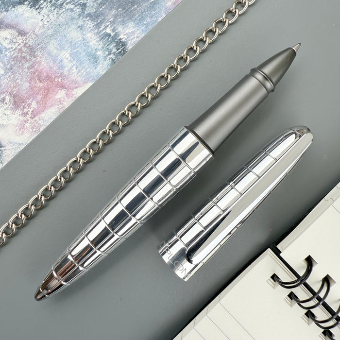 Diplomat Aero Rollerball Pen - Rhomb Chrome