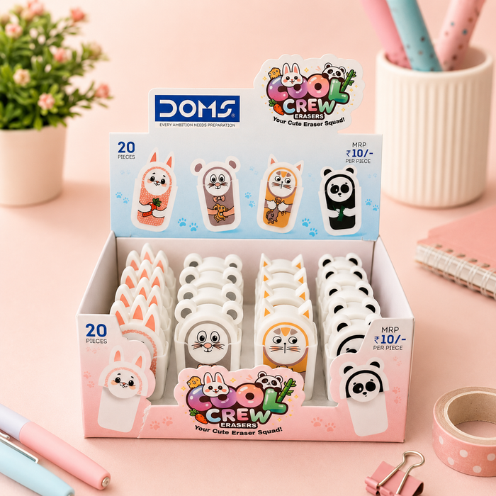 DOMS Cool Crew Erasers – Set of 5