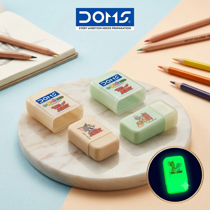 DOMS E-Pods Glow in the Dark Erasers | Set of 5