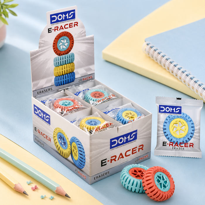 DOMS E-Racer Mini Erasers | Pack of 5