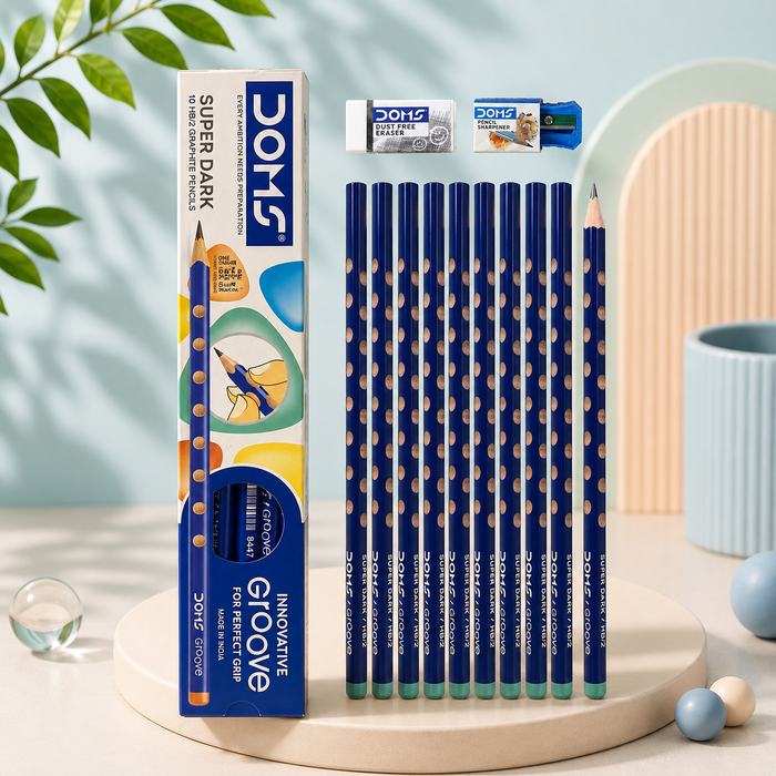 DOMS Groove Pencils | Pack of 10