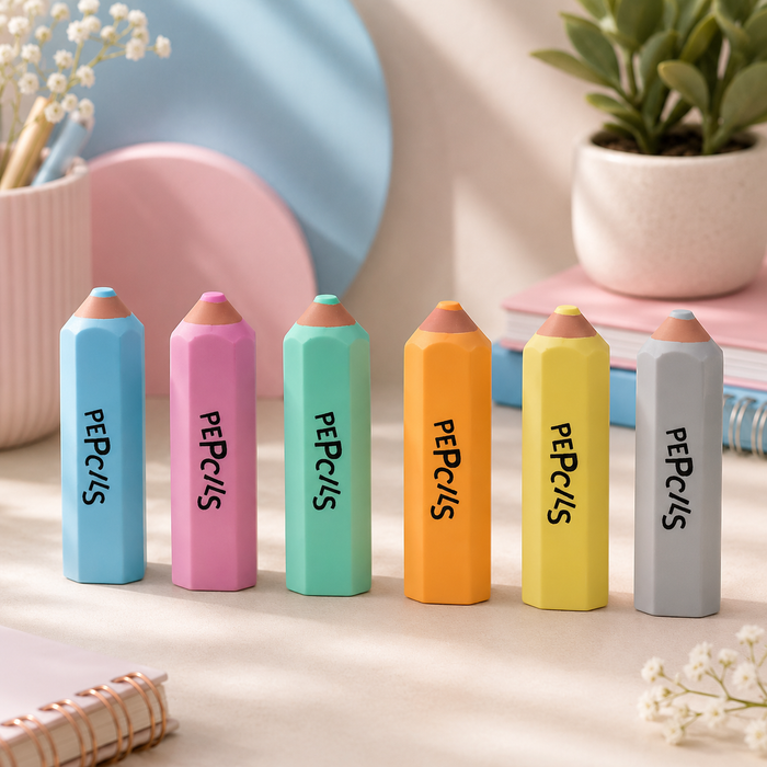 DOMS Pepcils Eraser – Pencil Shaped | Pack of 5