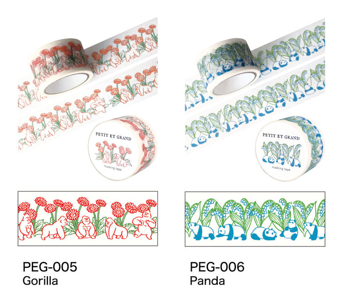 EL COMMUN Petit et Grand Masking Tape - Panda
