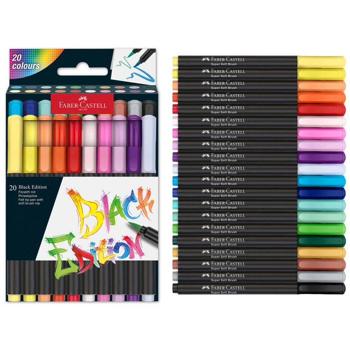 Faber-Castell Black Edition Color Markers - 20 Pack