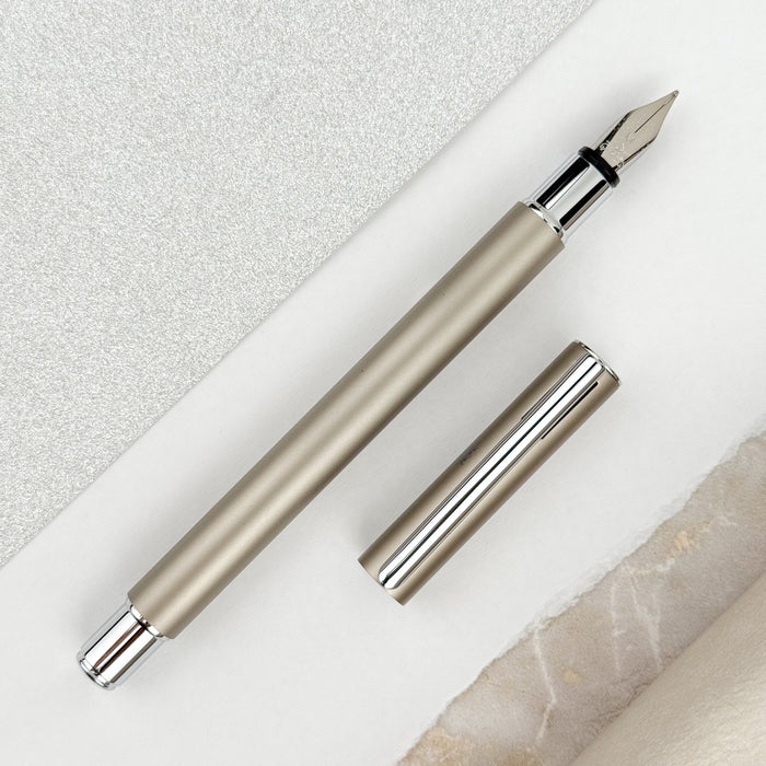 Faber-Castell Neo Slim Fountain Pen - Matte Stainless Steel
