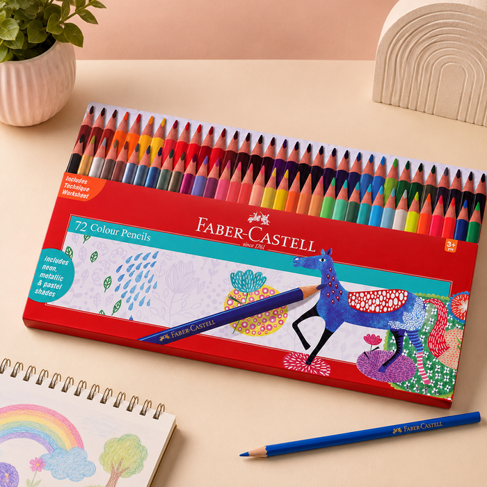 Faber-Castell Triangular Colour Pencils – 72 Shades