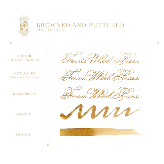 Ferris Wheel Press - Browned and Buttered - 38ml Bottled Ink