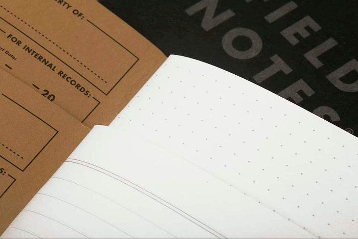 Field Notes | Set de 2 Cuadernos Pitch Black M (Rayas)