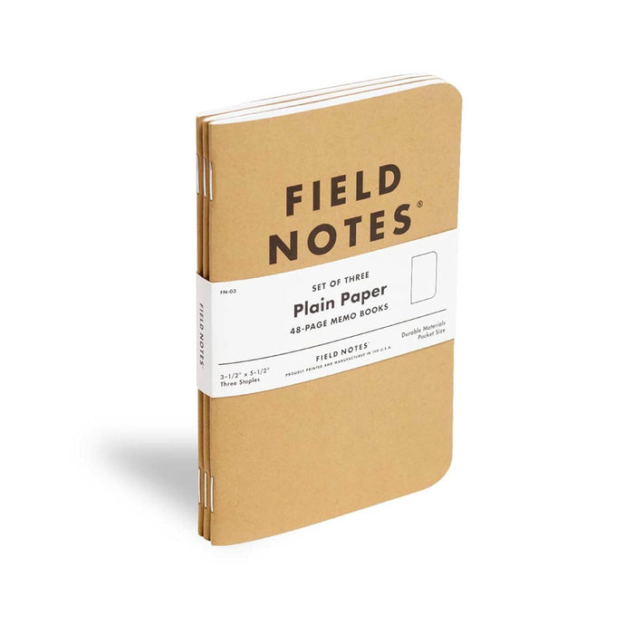 Field Notes | Set de 3 Cuadernos Original Kraft (Liso)