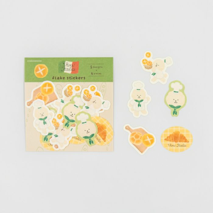 Furukawashiko Flake Stickers - Bread Dog