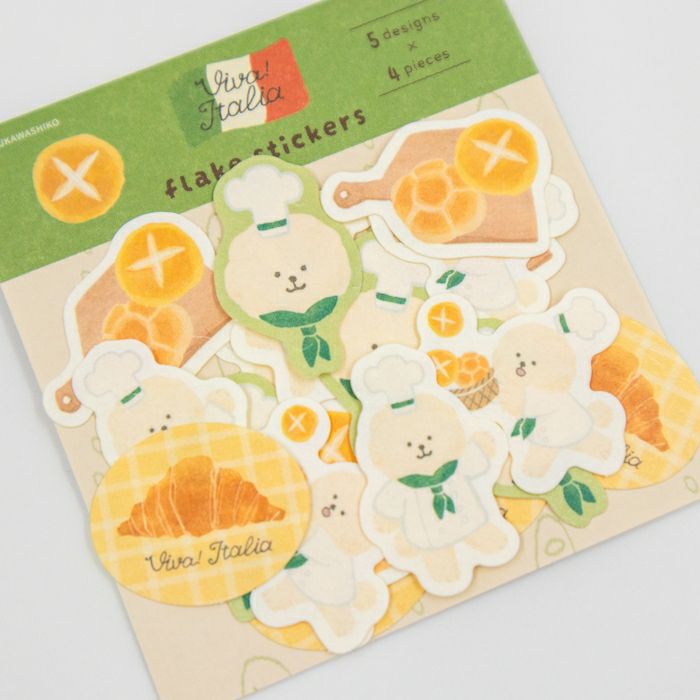 Furukawashiko Flake Stickers - Bread Dog
