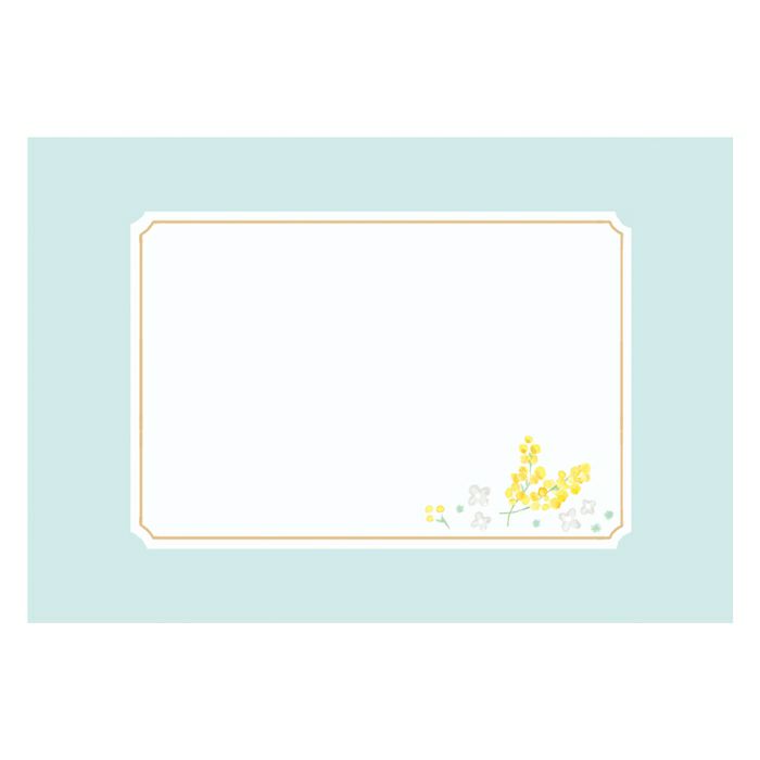 Furukawashiko Mini Horizontal Letter Set - Mimosa and White Flowers