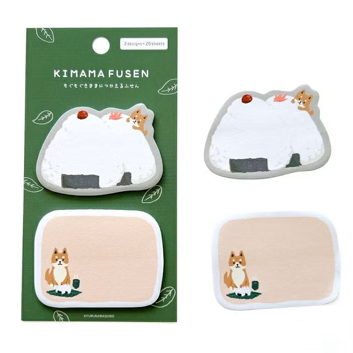 Furukawashiko | Notas Adhesivas Kimama Fusen Onigiri Shiba