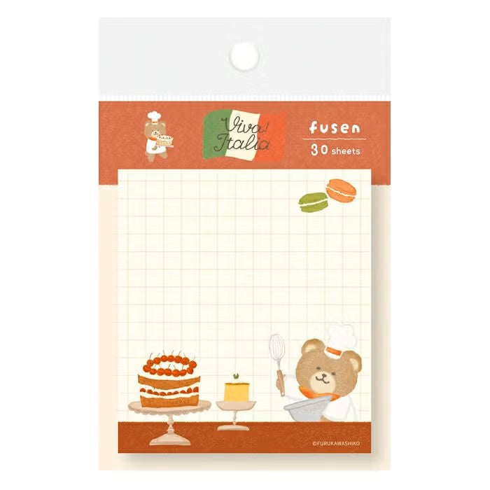 Furukawashiko | Notas Adhesivas Viva Italia Dessert Bear