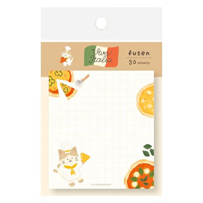 Furukawashiko | Notas Adhesivas Viva Italia Pizza Cat