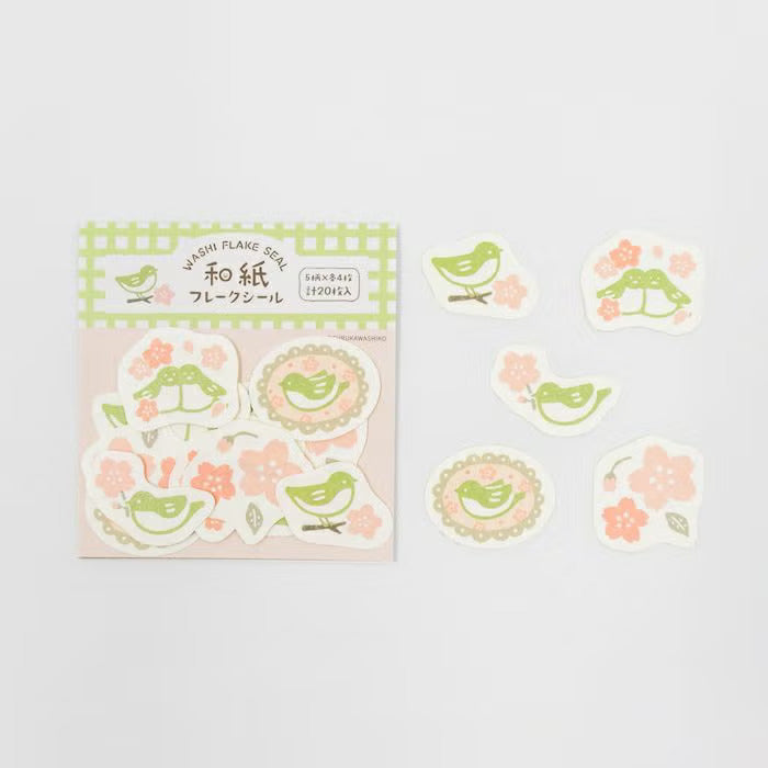 Furukawashiko | Pegatinas Flake Cherry Blossoms and Nightingale