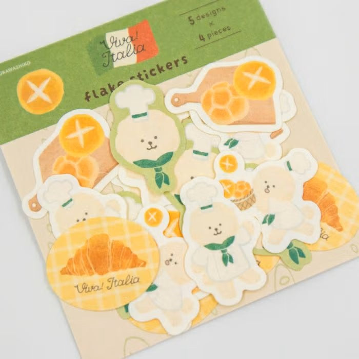 Furukawashiko | Pegatinas Flake Viva Italia Bread Dog