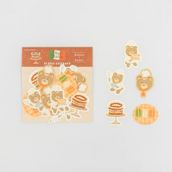 Furukawashiko | Pegatinas Flake Viva Italia Dessert Bear