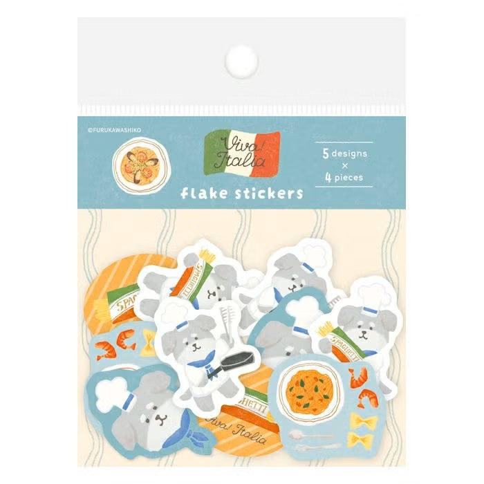 Furukawashiko | Pegatinas Flake Viva Italia Pasta Dog
