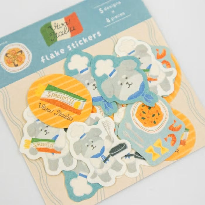 Furukawashiko | Pegatinas Flake Viva Italia Pasta Dog