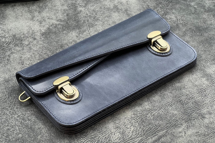 Galen Leather Accordion Pouch / Bag