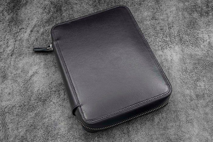 Galen Leather | Funda Expansi-Folio Leather Wide A5 Zip Folio Black