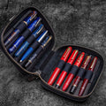 Galen Leather | Funda Expansi-Pouch Leather Wide 10 Slots Pen Case A6 Zip Folio Black