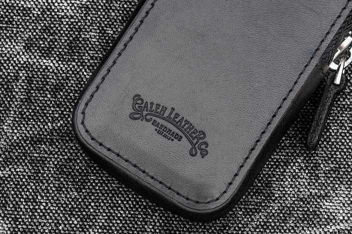 Galen Leather Zippered Magnum Opus 2 Slot Pen Case