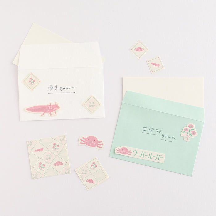 Atlas Stationers - Green Flash Animal Department Store Flake Sticker - Axolotl - Stickers - Image 3