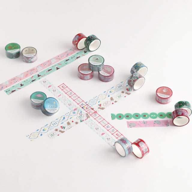 Green Flash Animal Department Store Gold Foil Clear Masking Tape - Sea Otter