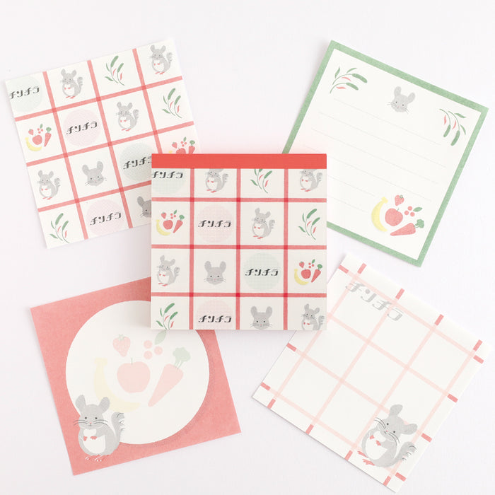 Green Flash Animal Department Store Memo Pad - Chinchilla