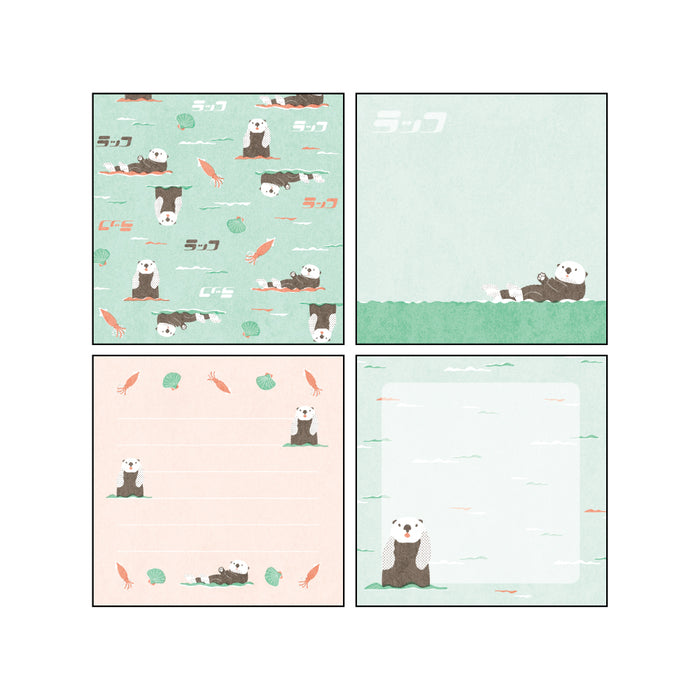 Green Flash Animal Department Store Memo Pad - Sea Otter