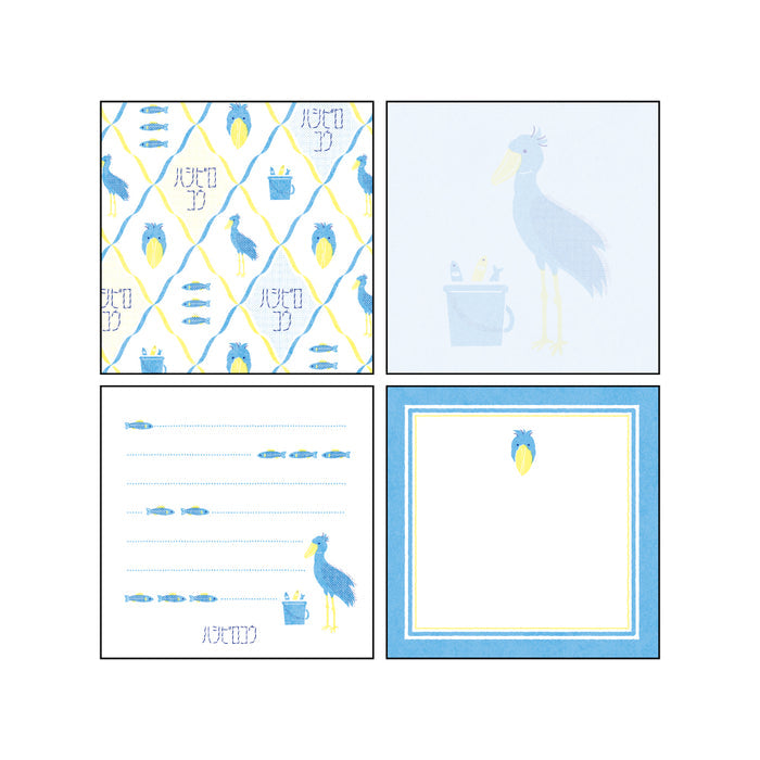 Green Flash Animal Department Store Memo Pad - Shoebill