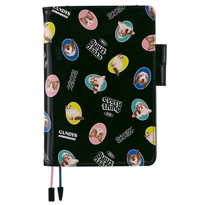 Hobonichi | Agenda Hobonichi Cousin A5 Candy Stripper: Random Dog & Cat (Black) 2027