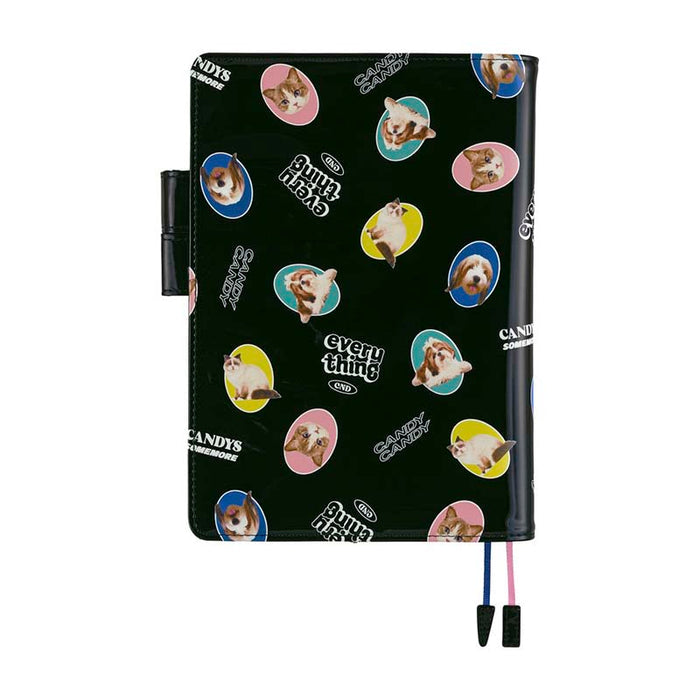 Hobonichi | Agenda Hobonichi Cousin A5 Candy Stripper: Random Dog & Cat (Black) 2027