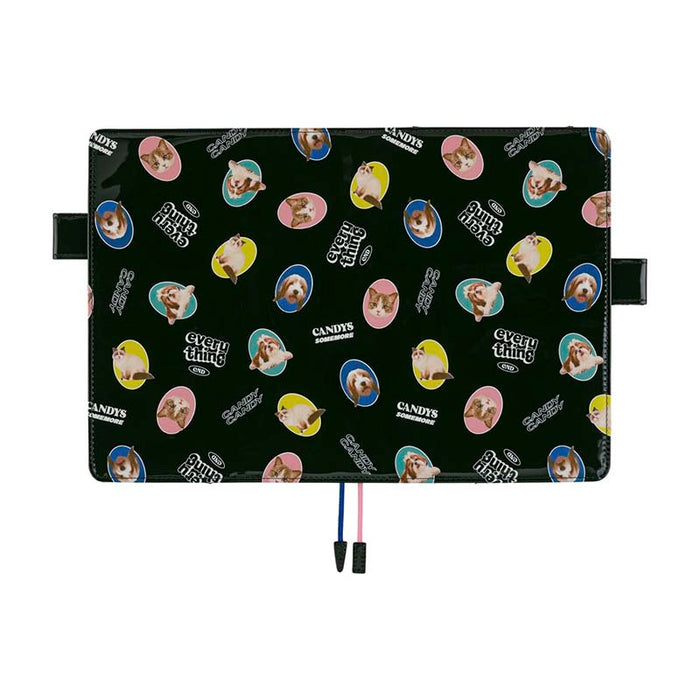 Hobonichi | Agenda Hobonichi Cousin A5 Candy Stripper: Random Dog & Cat (Black) 2027