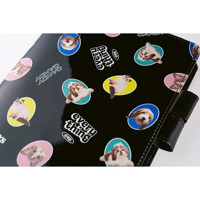Hobonichi | Agenda Hobonichi Cousin A5 Candy Stripper: Random Dog & Cat (Black) 2027