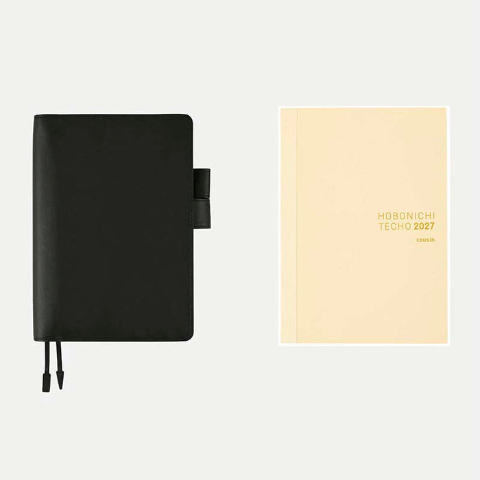 Hobonichi | Agenda Hobonichi Cousin A5 Leather: TS Basic Black 2027