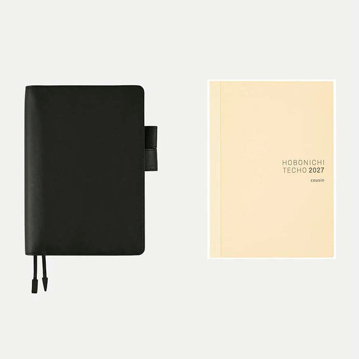 Hobonichi | Agenda Hobonichi Cousin A5 Leather: TS Basic Black 2027