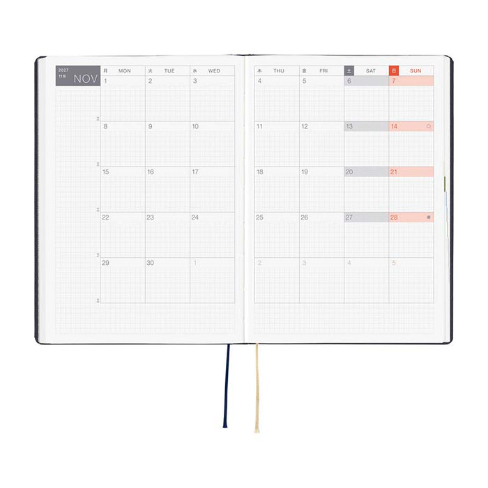 Hobonichi | Agenda Hobonichi HON A5 Slash Navy 2027