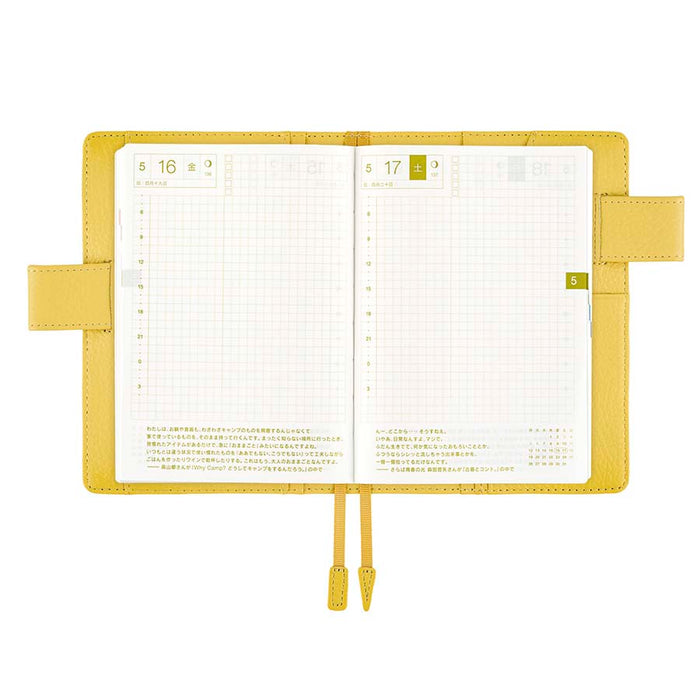 Hobonichi | Agenda Hobonichi Techo A6 Leather: Brilliant Yellow 2027