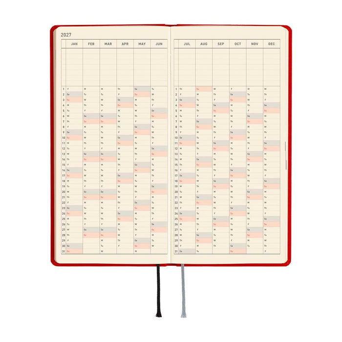 Hobonichi | Agenda Hobonichi Weeks Colors: Poppy Red 2027