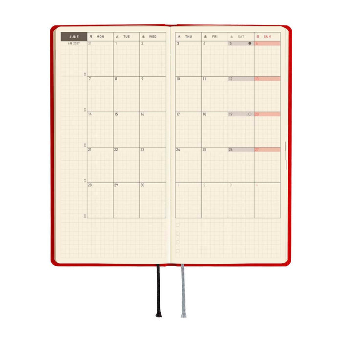 Hobonichi | Agenda Hobonichi Weeks Colors: Poppy Red 2027